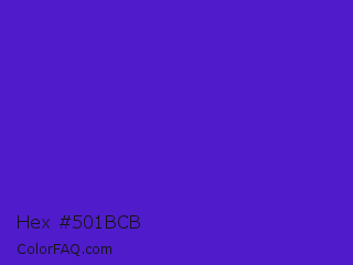 Hex #501bcb Color Image