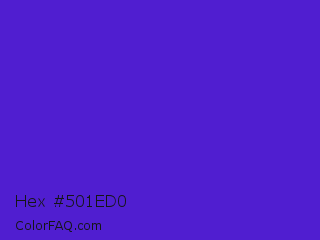 Hex #501ed0 Color Image