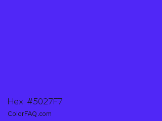 Hex #5027f7 Color Image