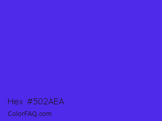 Hex #502aea Color Image