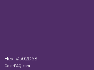Hex #502d68 Color Image