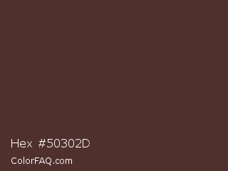 Hex #50302d Color Image