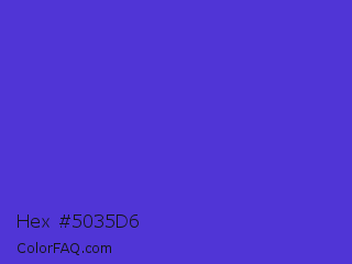 Hex #5035d6 Color Image