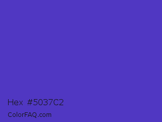 Hex #5037c2 Color Image