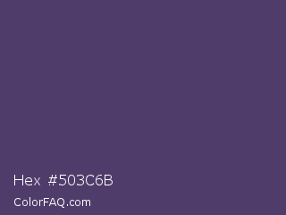 Hex #503c6b Color Image