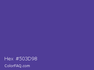 Hex #503d98 Color Image