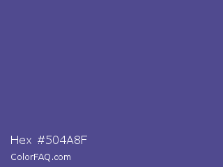 Hex #504a8f Color Image
