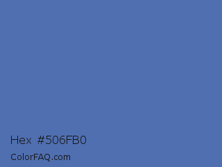Hex #506fb0 Color Image