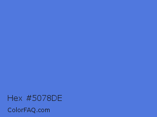 Hex #5078de Color Image