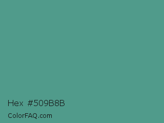 Hex #509b8b Color Image