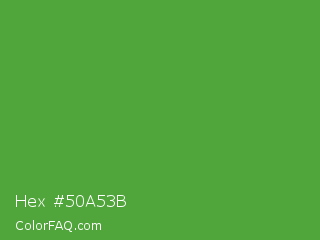 Hex #50a53b Color Image