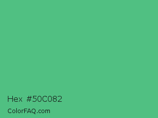 Hex #50c082 Color Image