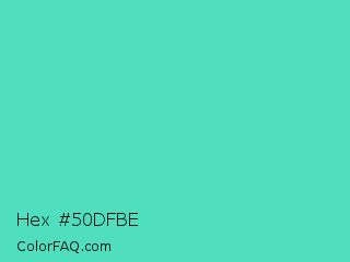 Hex #50dfbe Color Image