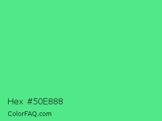 Hex #50e888 Color Image