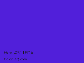 Hex #511fda Color Image