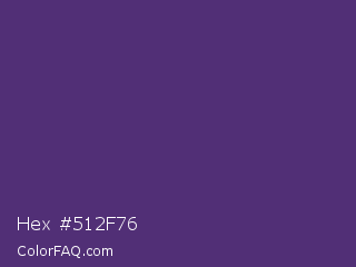 Hex #512f76 Color Image