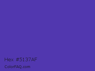 Hex #5137af Color Image