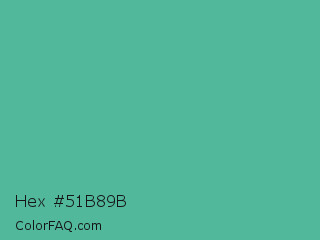 Hex #51b89b Color Image