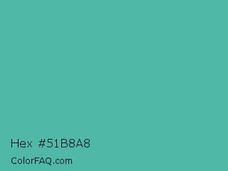 Hex #51b8a8 Color Image