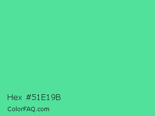 Hex #51e19b Color Image