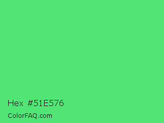 Hex #51e576 Color Image