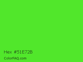 Hex #51e72b Color Image