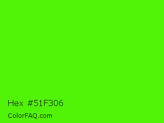 Hex #51f306 Color Image