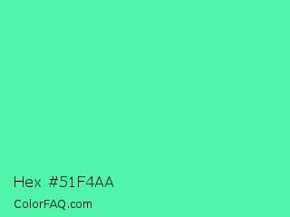 Hex #51f4aa Color Image