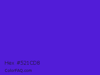 Hex #521cd8 Color Image