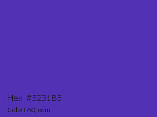Hex #5231b5 Color Image