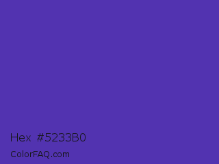 Hex #5233b0 Color Image