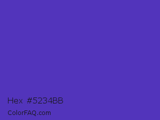 Hex #5234bb Color Image