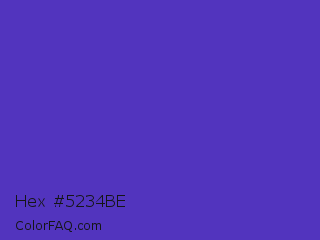 Hex #5234be Color Image