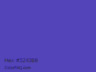 Hex #5243b8 Color Image