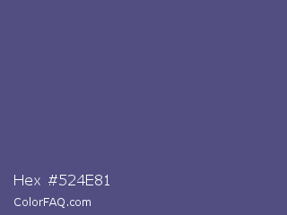 Hex #524e81 Color Image
