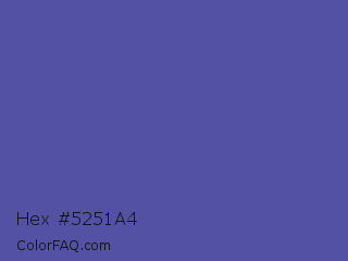 Hex #5251a4 Color Image