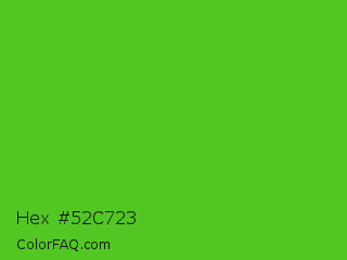 Hex #52c723 Color Image