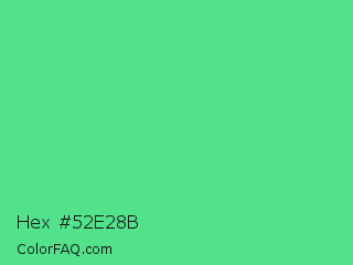 Hex #52e28b Color Image