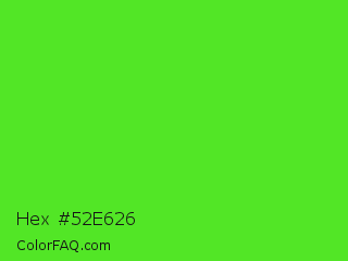 Hex #52e626 Color Image