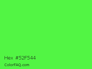 Hex #52f544 Color Image