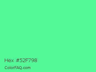 Hex #52f798 Color Image
