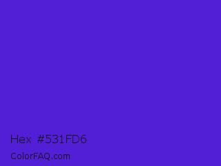 Hex #531fd6 Color Image