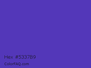 Hex #5337b9 Color Image