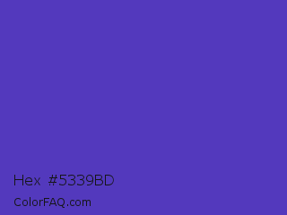 Hex #5339bd Color Image