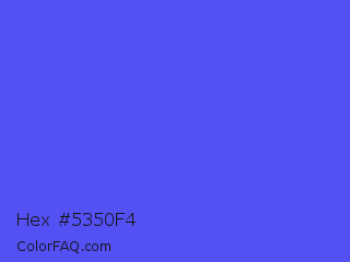 Hex #5350f4 Color Image