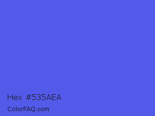 Hex #535aea Color Image
