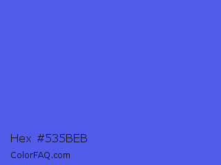 Hex #535beb Color Image