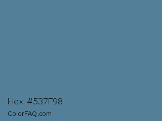 Hex #537f98 Color Image