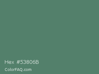 Hex #53806b Color Image