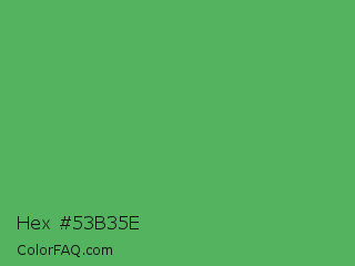 Hex #53b35e Color Image